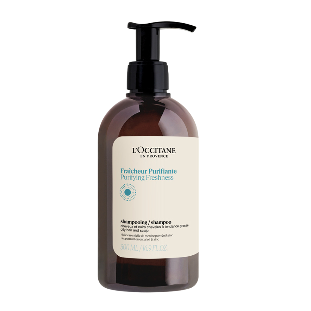 Sampon cu efect revitalizant Purifying, Freshness, 500 ml, L'Occitane