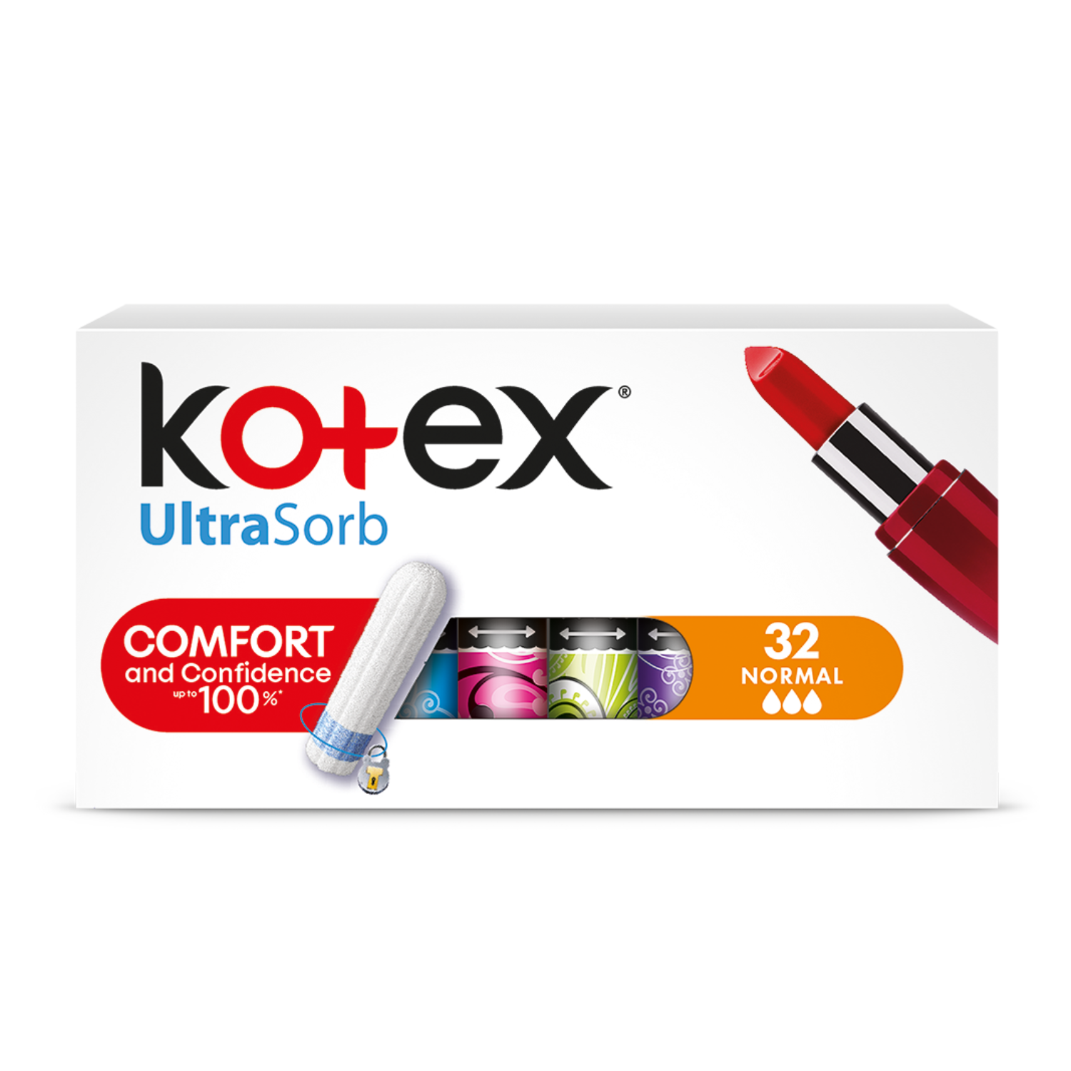 Tampoane interne Normal UltraSorb, 32 bucati, Kotex