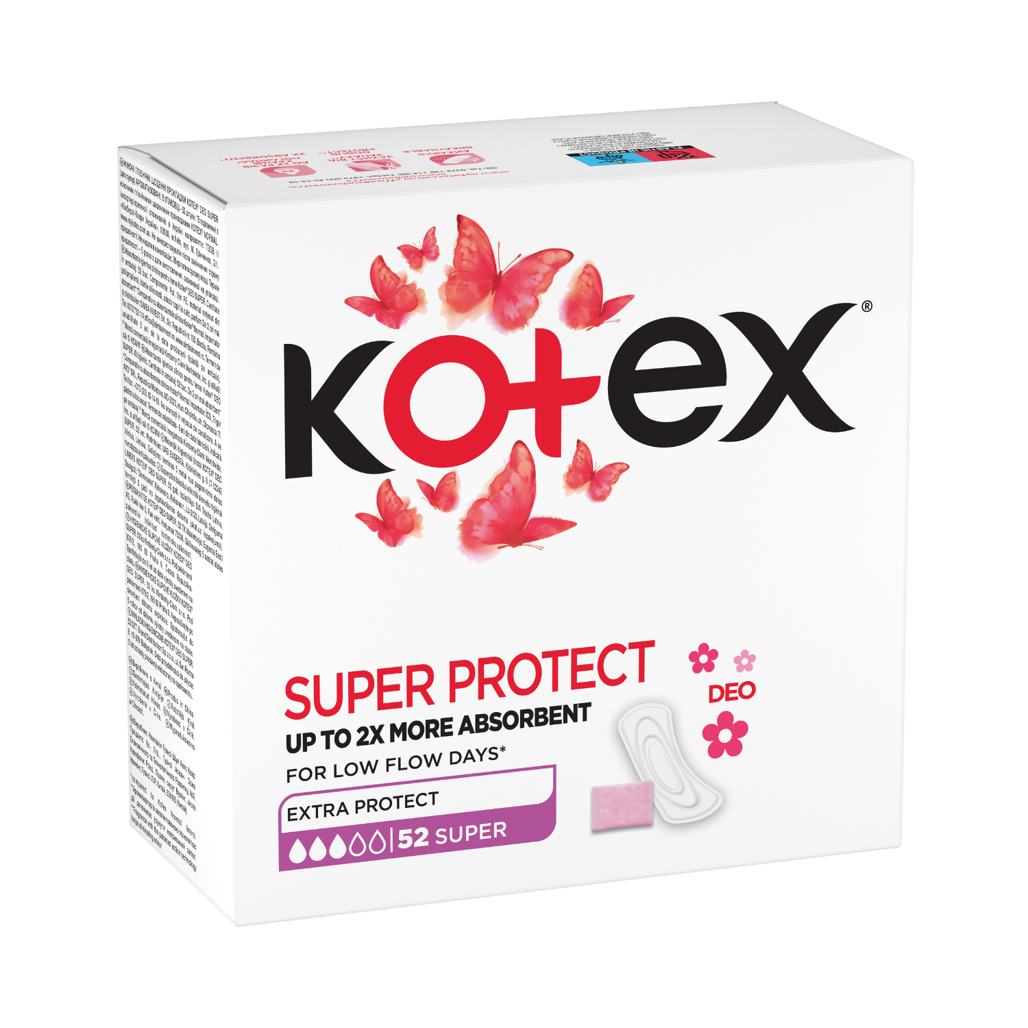 Absorbante zilnice Deo Super, 52 bucati, Kotex