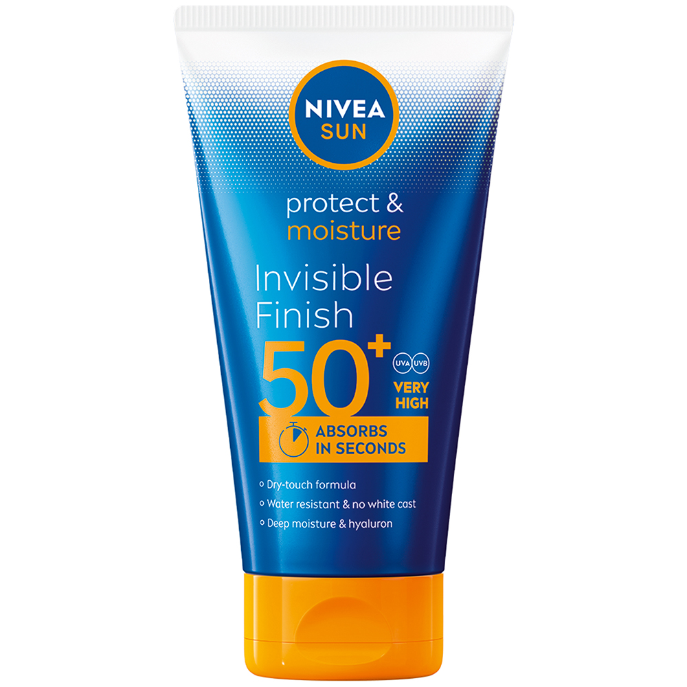 Lotiune Invisible Finish SPF50+ Protect & Moisture Sun, 150 ml, Nivea
