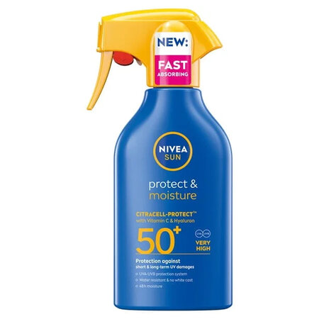Spray hidratant SPF50+ Protect & Moisture Sun, 270 ml, Nivea