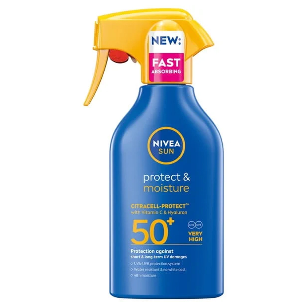 Spray hidratant SPF50+ Protect & Moisture Sun, 270 ml, Nivea