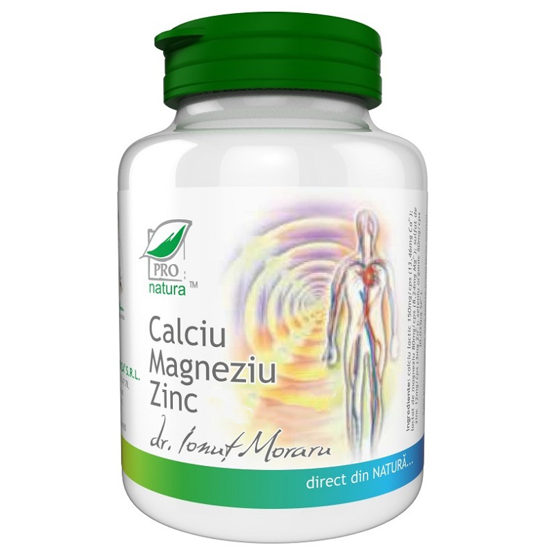 Calciu Magneziu Zinc, 150 capsule, Pro Natura