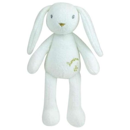 Jucarie de plus, 30 cm, Alb Fosforescent, Iepure Luminou, 0 luni+, Jemini 700399