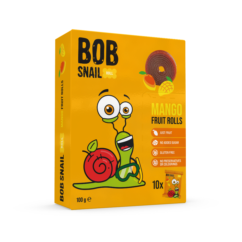 Rulouri din fructe, Mango, 100 g, Bob Snail