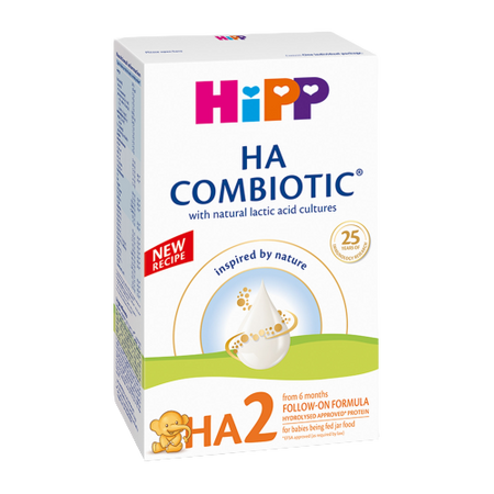 Lapte praf formula de continuare HA2 Combiotic, +6 luni, 350 g, Hipp