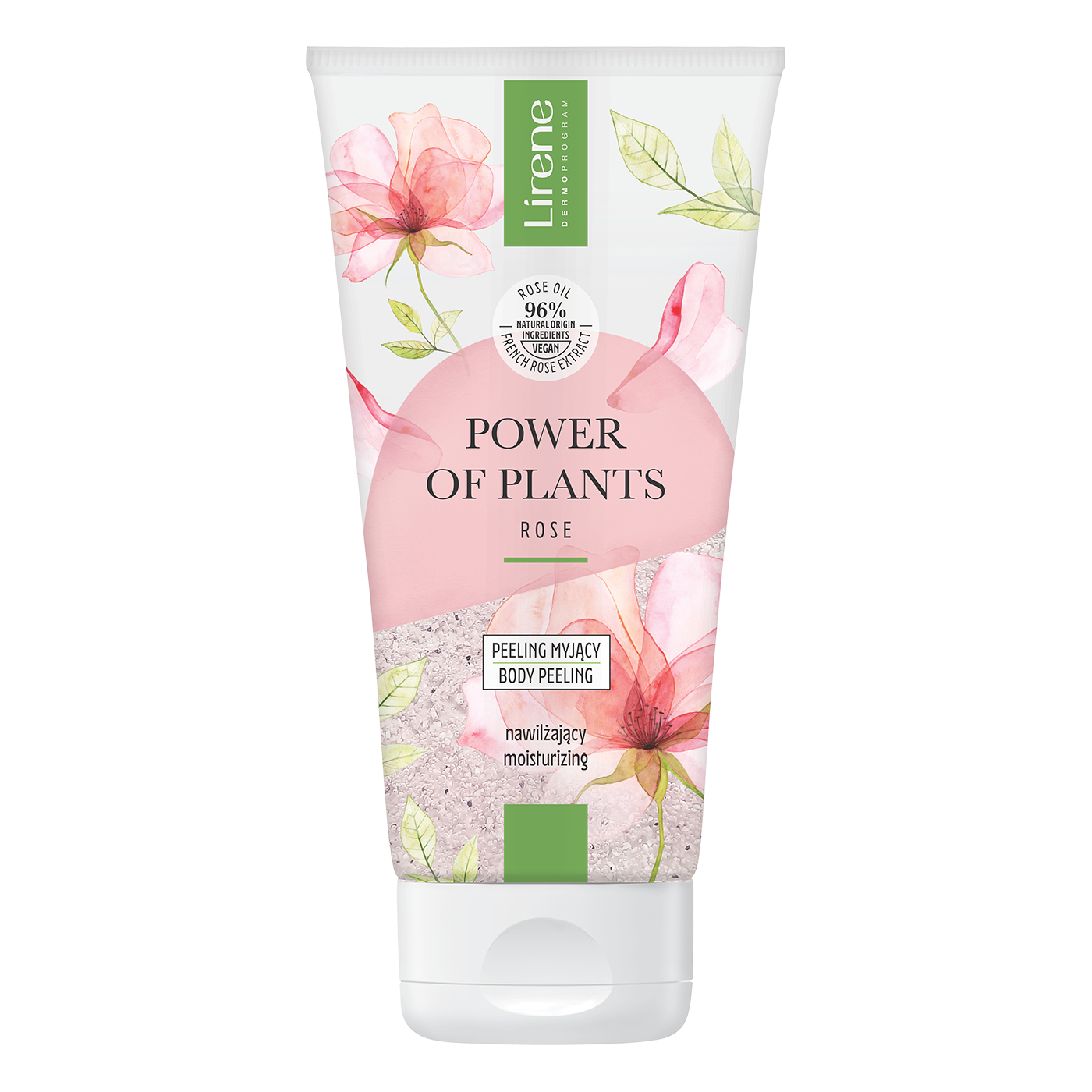 Peeling corporal hidratant cu extract de trandafir Power of Plants, 175 ml, Lirene