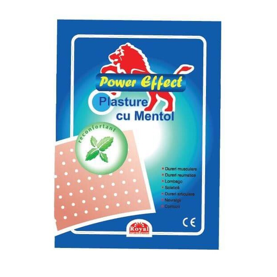 Plasture antireumatic cu mentol, 1 buc, Power Effect