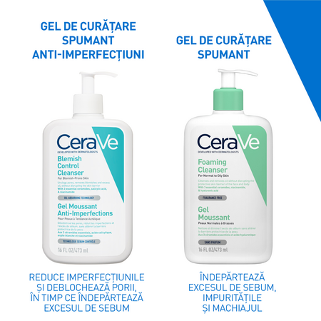 Gel de curatare spumant anti-imperfectiuni, 473 ml, CeraVe 700726