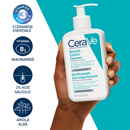 Gel de curatare spumant anti-imperfectiuni, 473 ml, CeraVe 700730