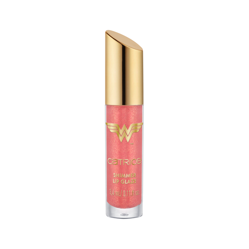 Luciu pentru buze cu sclipici Wonder Woman, 020, Brave and Powerful, 3.4 ml, Catrice