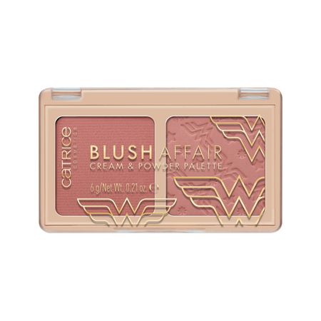 Paleta de fard pentru obraz Wonder Woman, 020 Powerfull Together Blush Affair, 6 g, Catrice