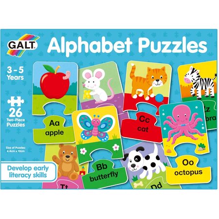 Set 26 de puzzle-uri, Alfabet, 3-5 ani, Galt 701003
