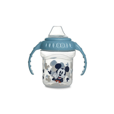 Cana cu manere anti-scurgere si anti-colici Disney Baby Mickey Mouse, 10 luni+, 250 ml, Stor 701079