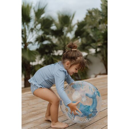 Minge de plaja cu figurina 3D Ocean Dreams, 35 cm, Albastru, 2 ani+, Little Dutch 701232