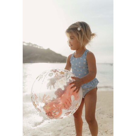 Minge de plaja cu figurina 3D Ocean Dreams, Roz, 2 ani+, Little Dutch 701241