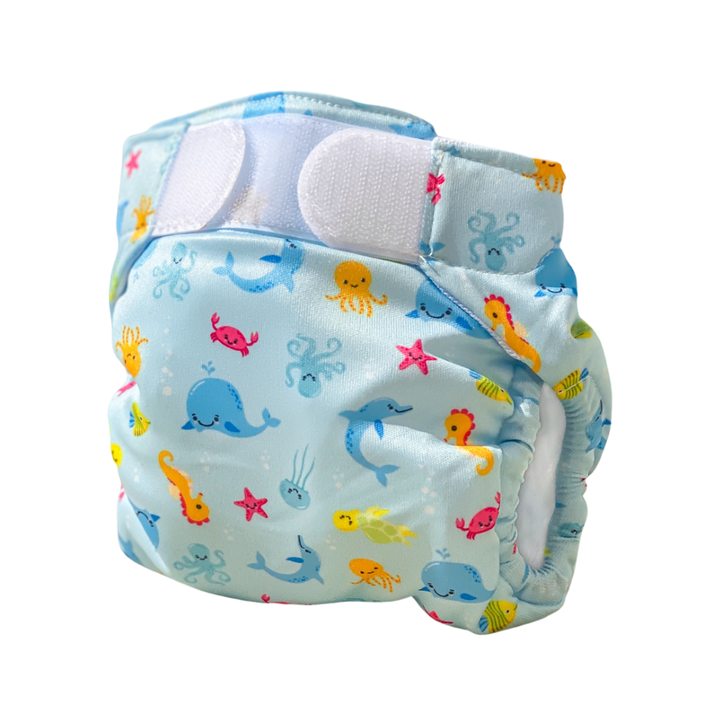 Scutec pentru inot reutilizabil, 4-9 kg, Albastru, Freds Swim Academy