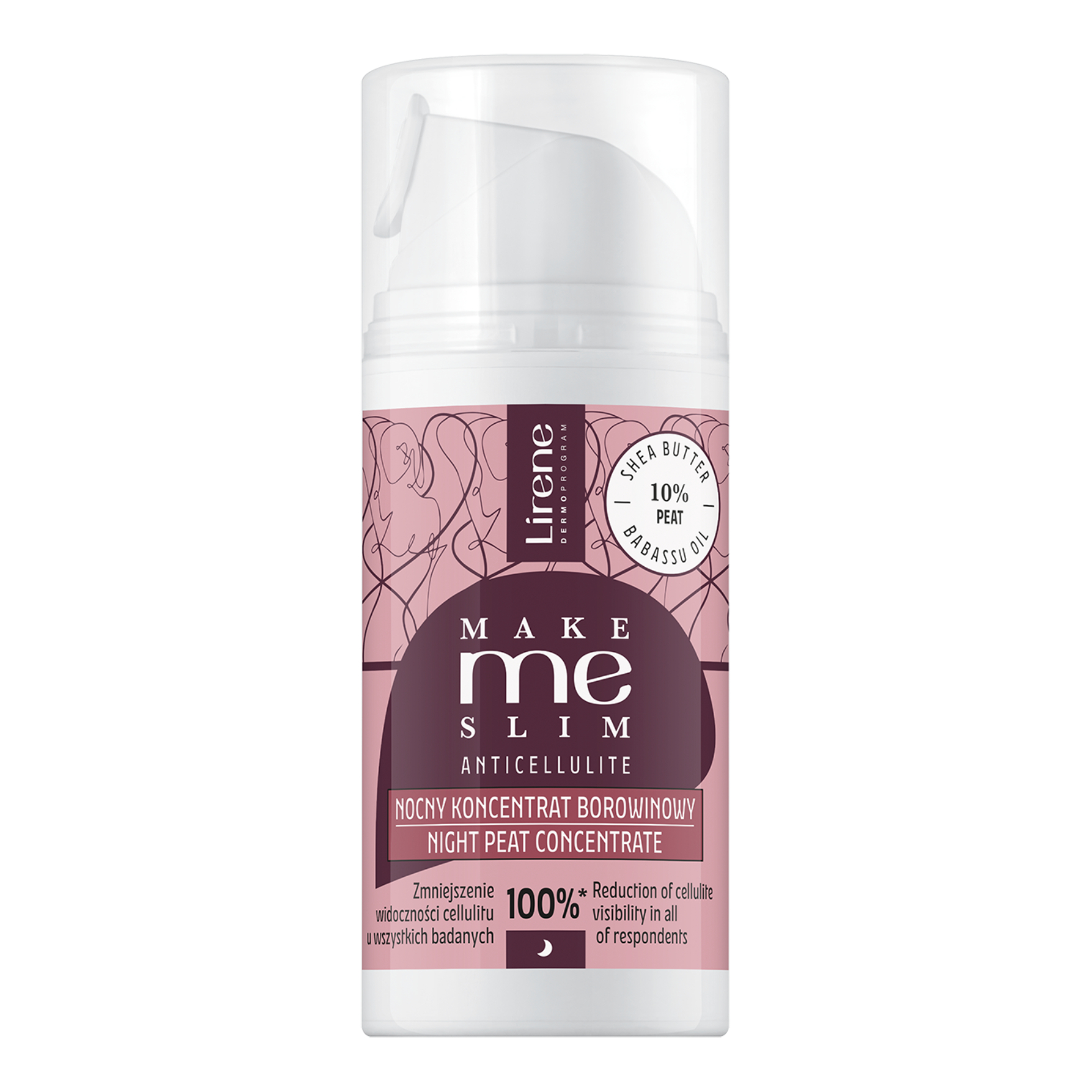 Concentrat anticelulitic de noapte cu extract de turba Make me Slim, 100 ml, Lirene