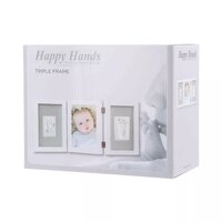 Rama foto tripla cu kit amprenta 2D Happy Hands Baby, Dooky