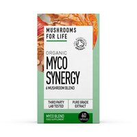 Organic Myco Synergy 6 ciuperci, 800 mg Pure Grade Extract, 60 capsule, Mushrooms For Life