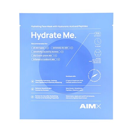 Masca tip servetel cu peptide, vitamina C si acid hialuronic Hydrate Me, 25 ml, AIMX