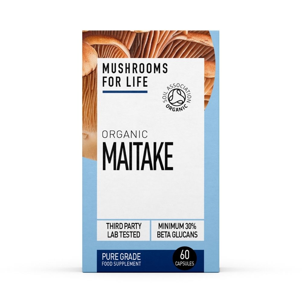 Organic Maitake, 800 mg Pure Grade Extract, 60 capsule, Mushrooms For Life