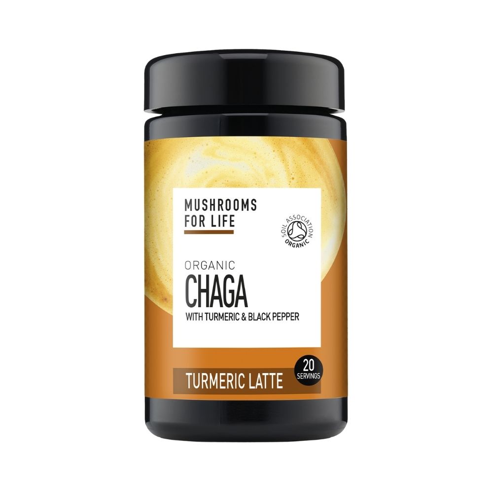 Organic Chaga, 1000 mg Turmeric Latte Pure Grade Extract, 120 g, Mushrooms For Life