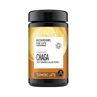 Organic Chaga, 1000 mg Turmeric Latte Pure Grade Extract, 120 g, Mushrooms For Life