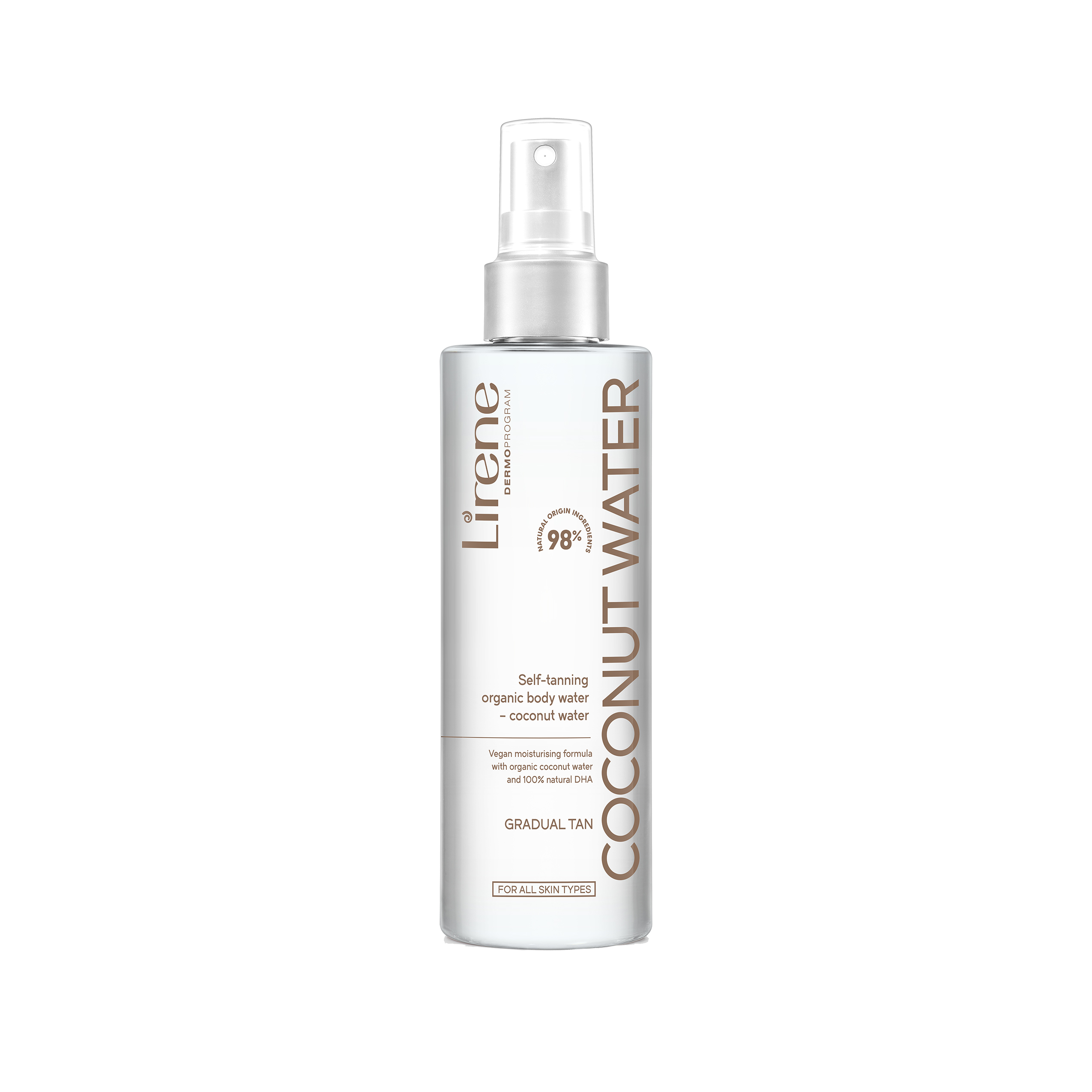 Apa de corp autobronzanta Coconut Water Perfect Tan, 200 ml, Lirene