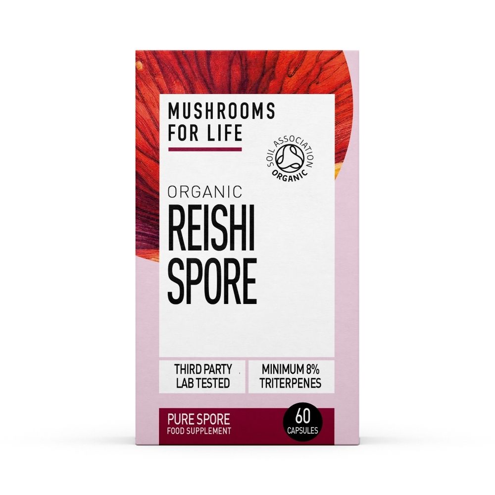 Organic Reishi Spore, 800mg, 60 capsule, Mushrooms For Life