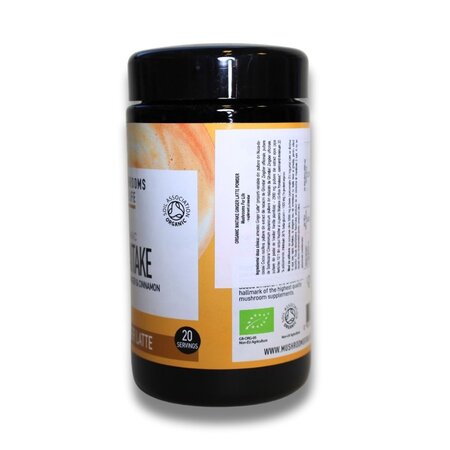 Organic Maitake Ginger Latte, 1000 mg Pure Grade Extract, 110 g, Mushrooms For Life 701455