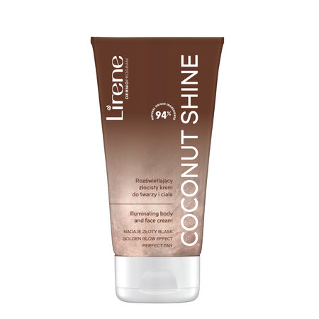 Crema iluminatoare Coconut Shine Perfect Tan, 150 ml, Lirene