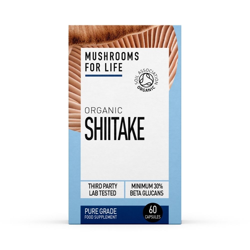 Organic Shiitake, 800 mg Pure Grade Extract, 60 capsule, Mushrooms For Life