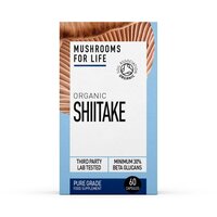 Organic Shiitake, 800 mg Pure Grade Extract, 60 capsule, Mushrooms For Life