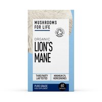 Organic Lions Mane, 800 mg Pure Grade Extract, 60 capsule, Mushrooms For Life