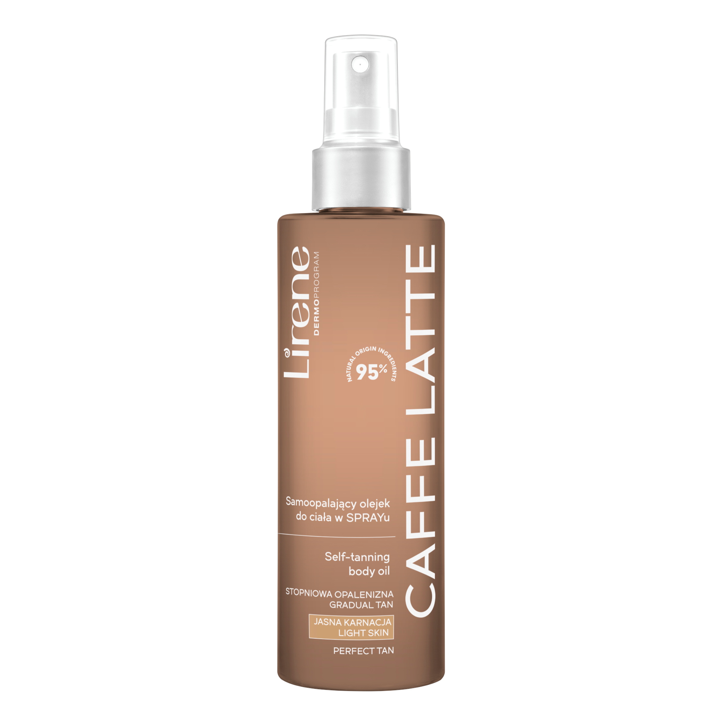 Ulei uscat autobronzant Perfect Tan, Caffe Latte, 190 ml, Lirene