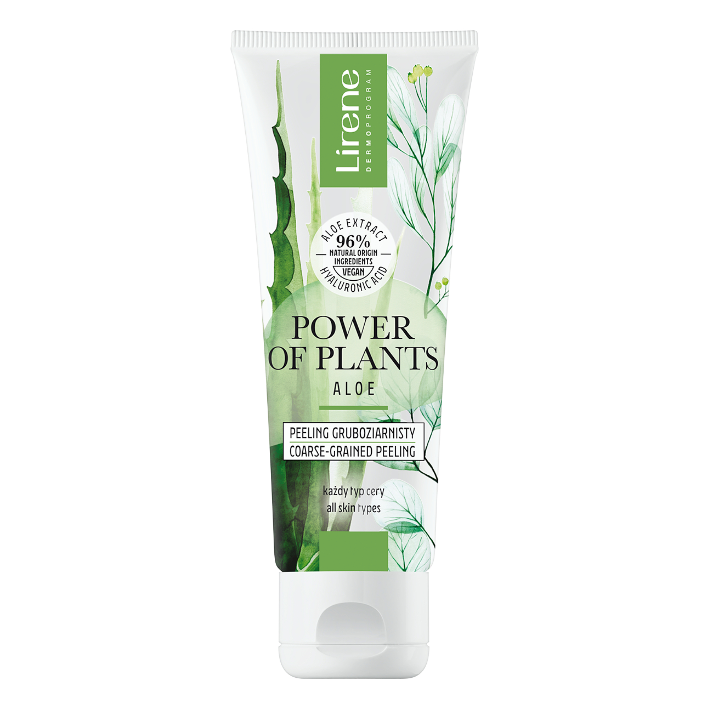 Peeling facial cu granulatie grosiera Power of Plants, 75 ml, Lirene