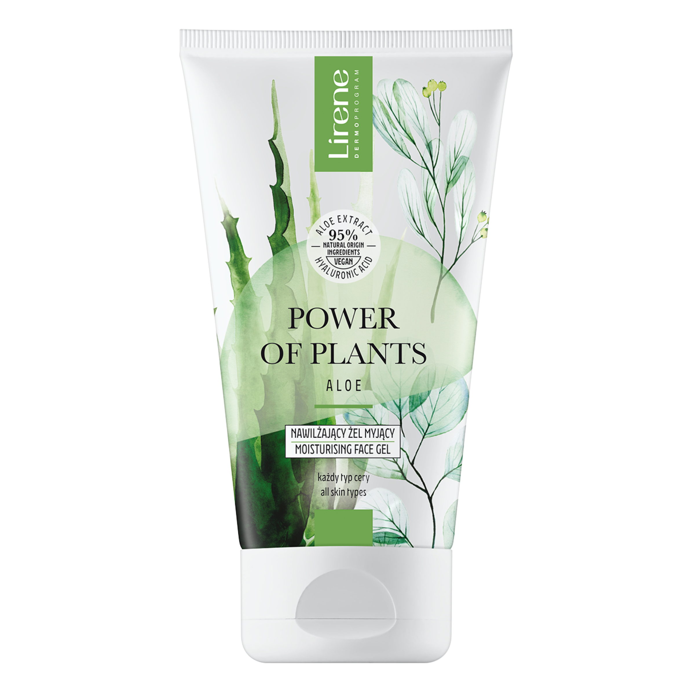 Gel hidratant pentru curatare faciala Power of Plants, 150 ml, Lirene