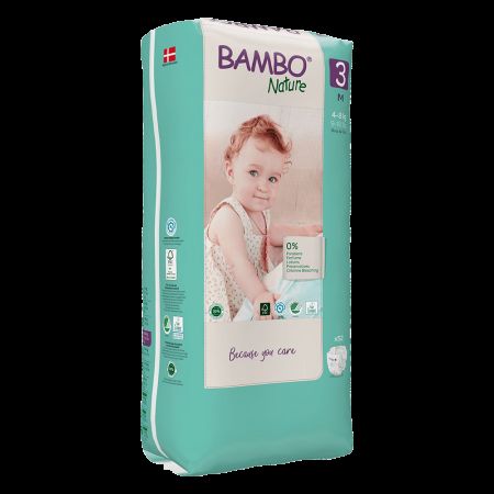 Scutece Ecolabe, Nr. 3, 4-8 kg, 52 bucati, Bambo Nature 496800