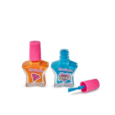 Set de 2 lacuri de unghii pentru copii Crush, diverse culori, 3 ani+, 2 x 4 ml, Martinelia 701728