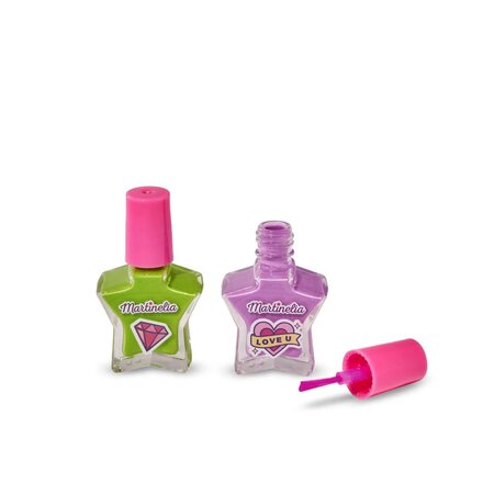 Set de 2 lacuri de unghii pentru copii Crush, diverse culori, 3 ani+, 2 x 4 ml, Martinelia 701732