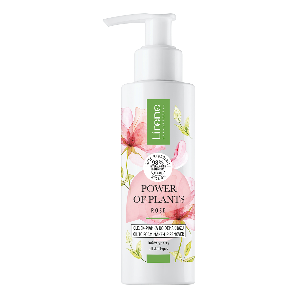 Ulei spuma pentru indepartarea machiajului Power of Plants, 145 ml, Lirene