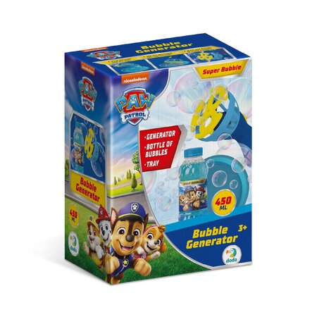 Set de baloane de sapun cu generator Paw Patrol, 3 ani+, 450 ml, Nickelodeon 701972