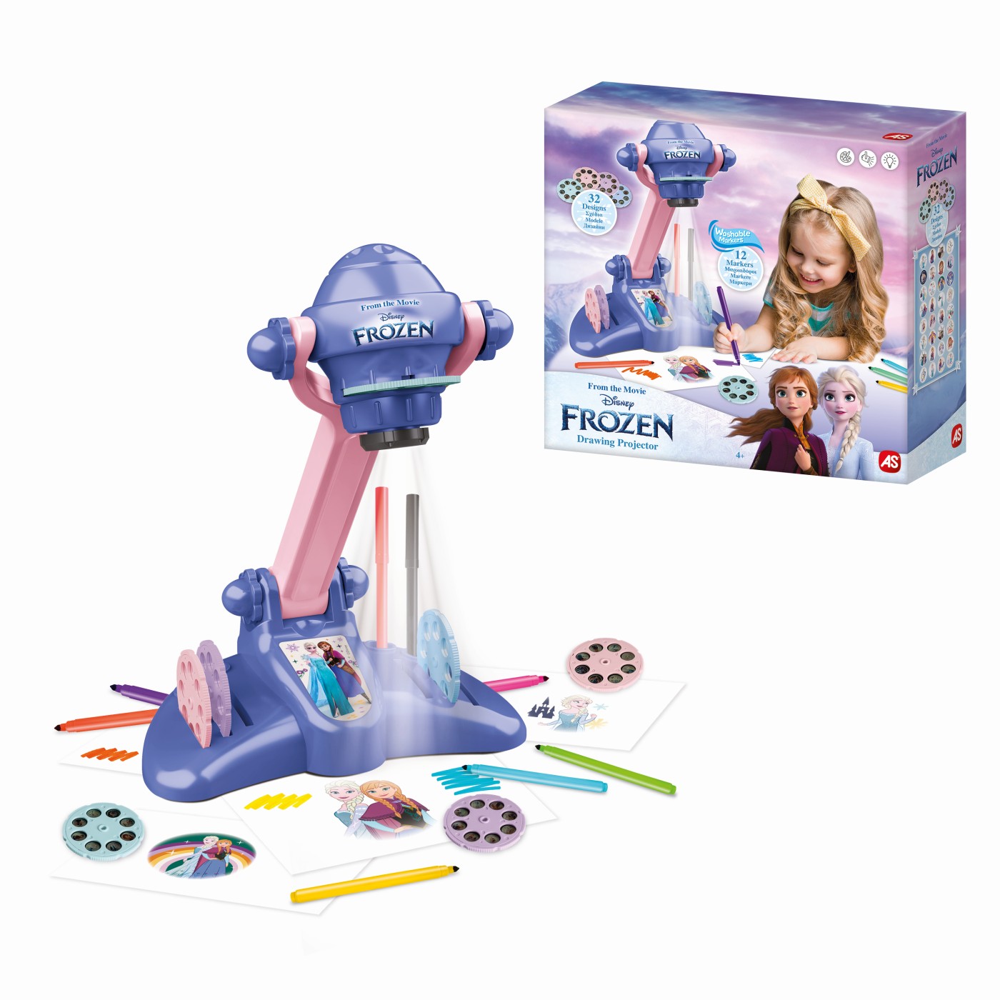 Proiector de pictura Frozen, 3 ani+, AS