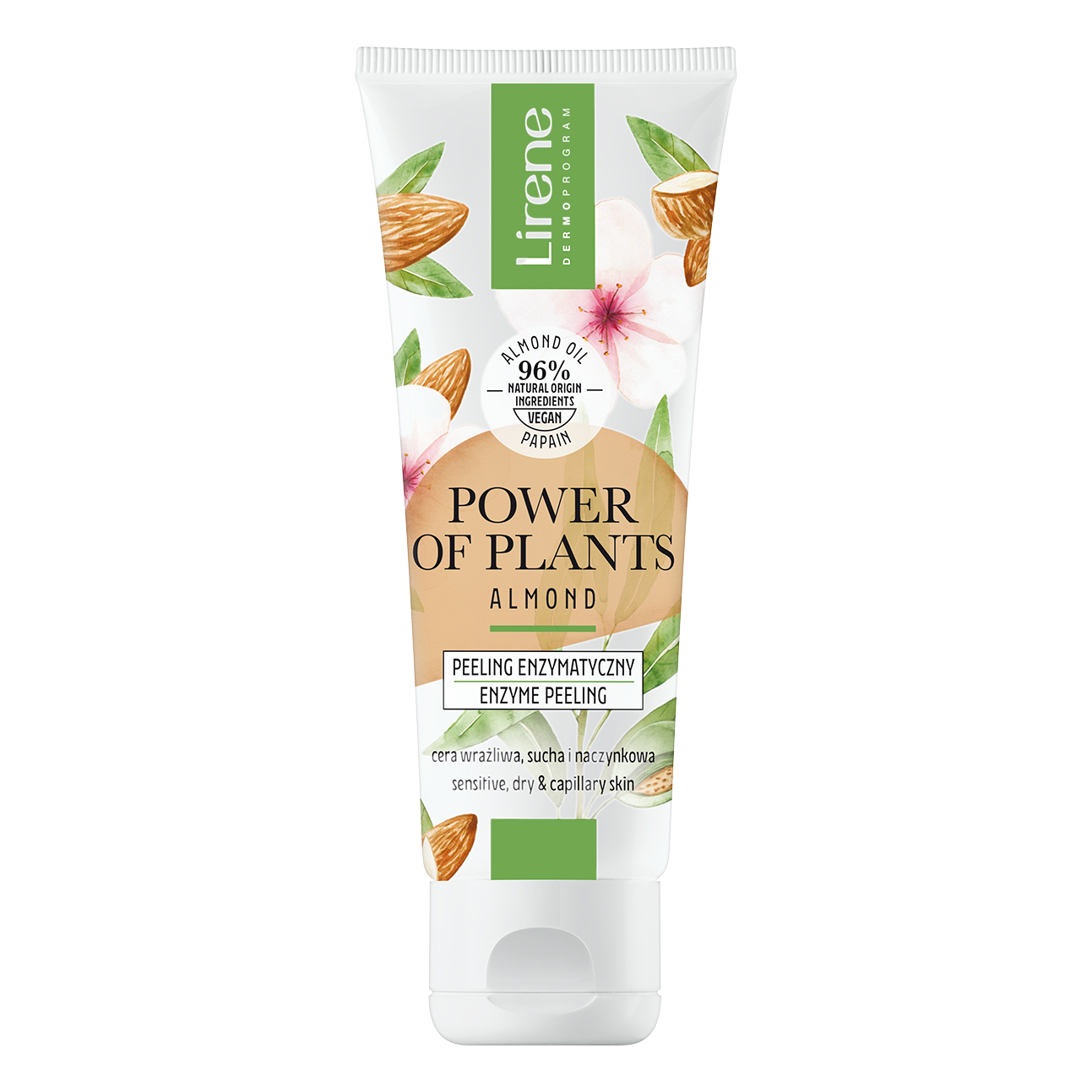 Peeling enzimatic pentru piele sensibila, uscata sau capilare dilatate Power of Plants, 75 ml, Lirene