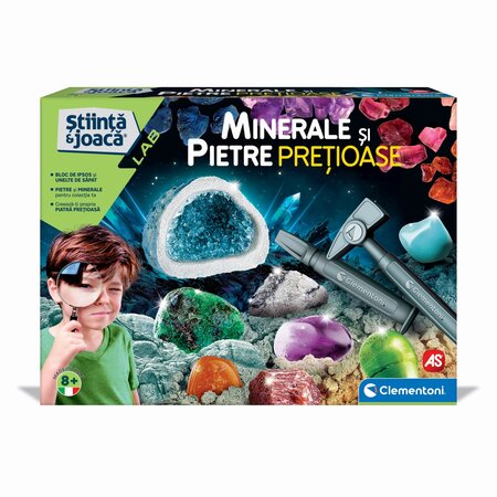 Set educativ Minerale si Pietre Pretioase, 8 ani+, Clementoni 702026