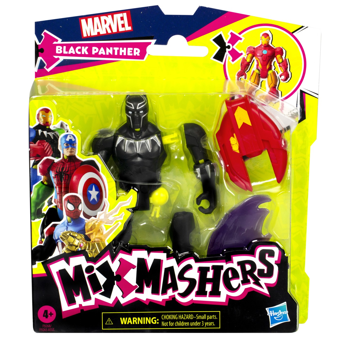 Figurina Marvel Avengers  Black Panther MixMashers, 12 cm, 4 ani+, Hasbro