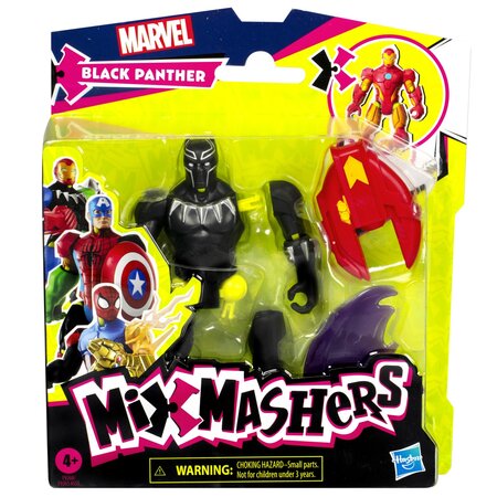 Figurina Marvel MixMashers Black Panther Avengers, 12 cm, 4 ani+, Hasbro