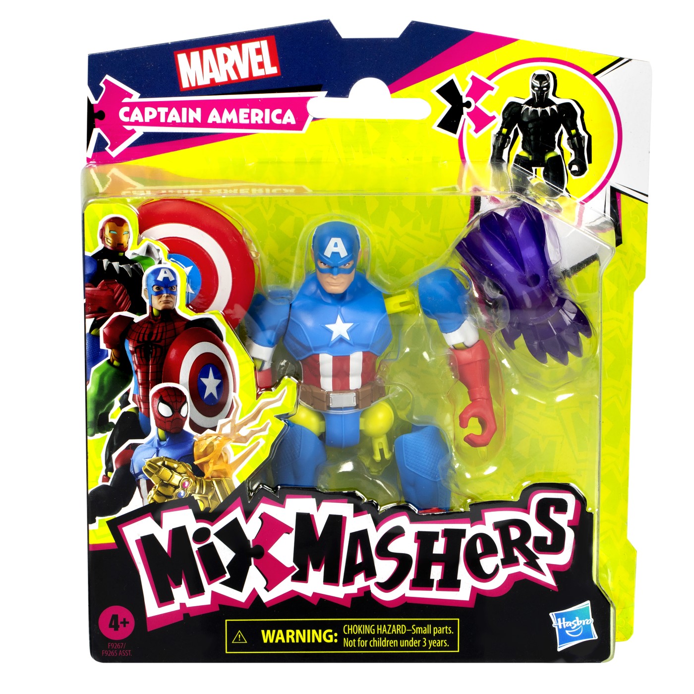 Figurina Marvel Avengers Captain America MixMashers, 4 ani+, Hasbro