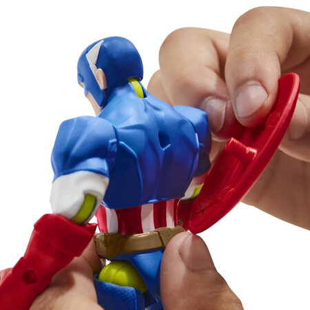 Figurina Marvel Avengers Captain America MixMashers, 4 ani+, Hasbro 702073